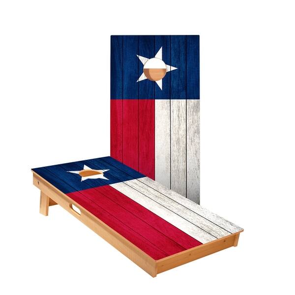 slide 2 of 5, Texas Flag Cornhole Boards NO Bags - Add Board Lights