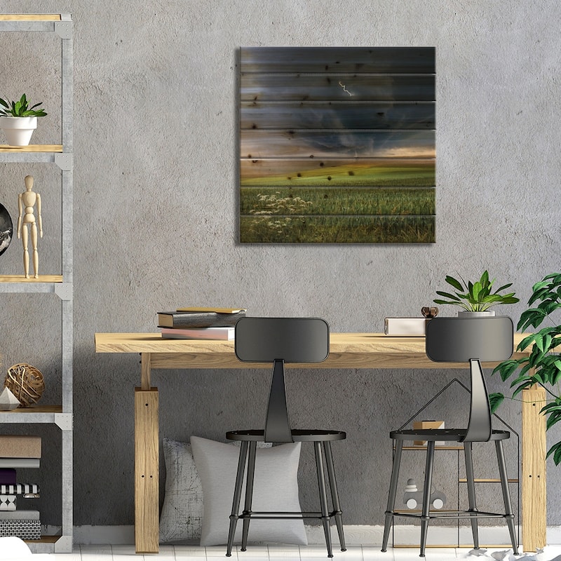 June Storm Print On Wood by Franz Schumacher - Multi-Color