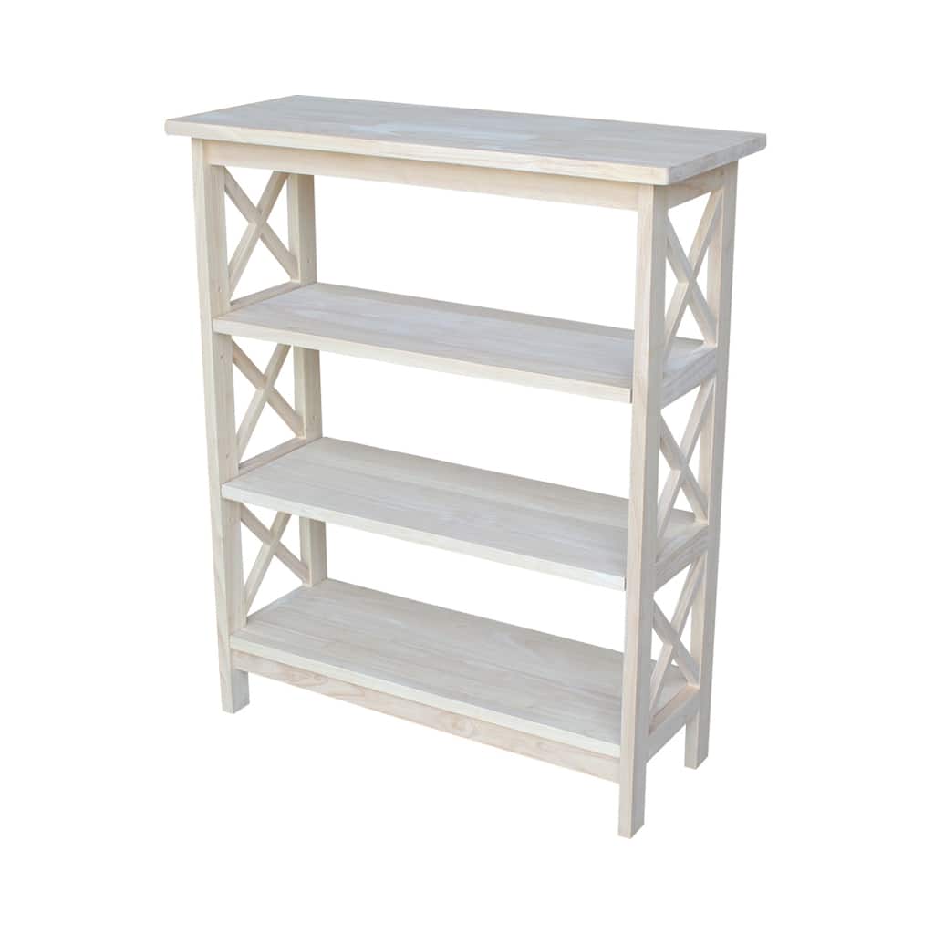 Unfinished Parawood X-sided Shelf Unit