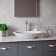 preview thumbnail 3 of 9, Karran Quattro Vibrant Matte White Acrylic 23 in. Oval Bathroom Vessel Sink