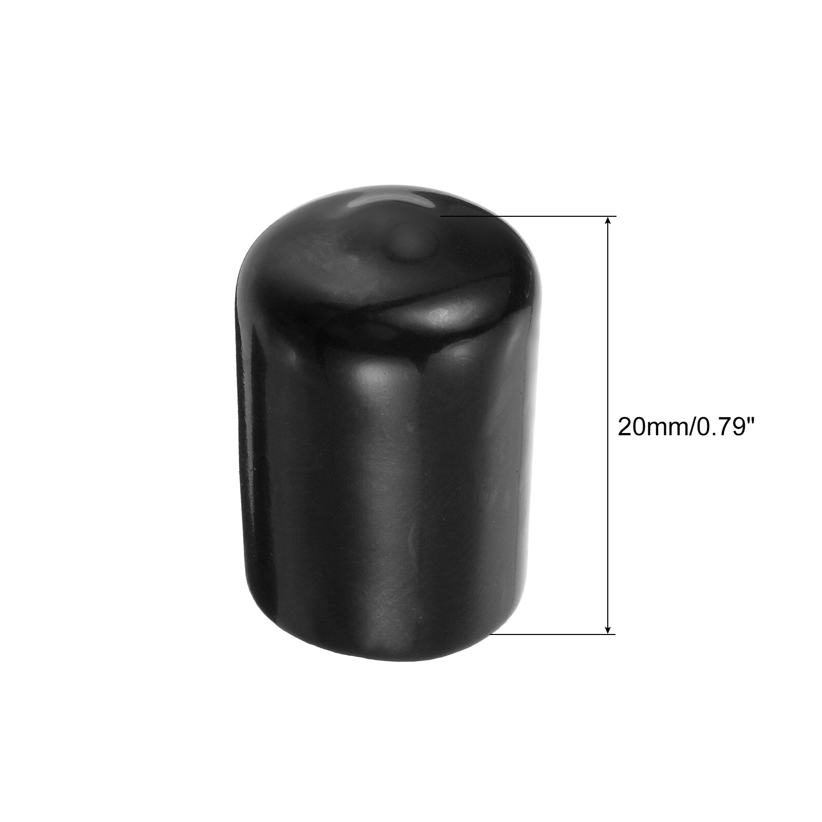 Rubber End Caps, Round Screw Thread Protector Bolt Cap Covers Hole Plugs for Tubing Pipe Rod Nut Furniture