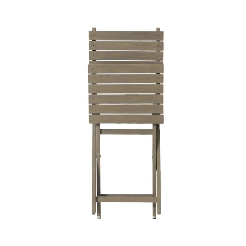 5-Piece Outdoor Acacia Wood Folding Dining Set with Folding Table and 4 Folding Chair