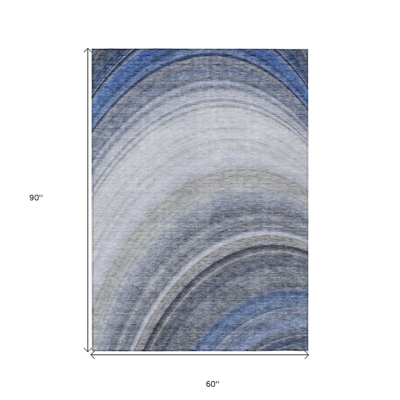 HomeRoots Abstract Transitional Rectangle Outdoor Rug