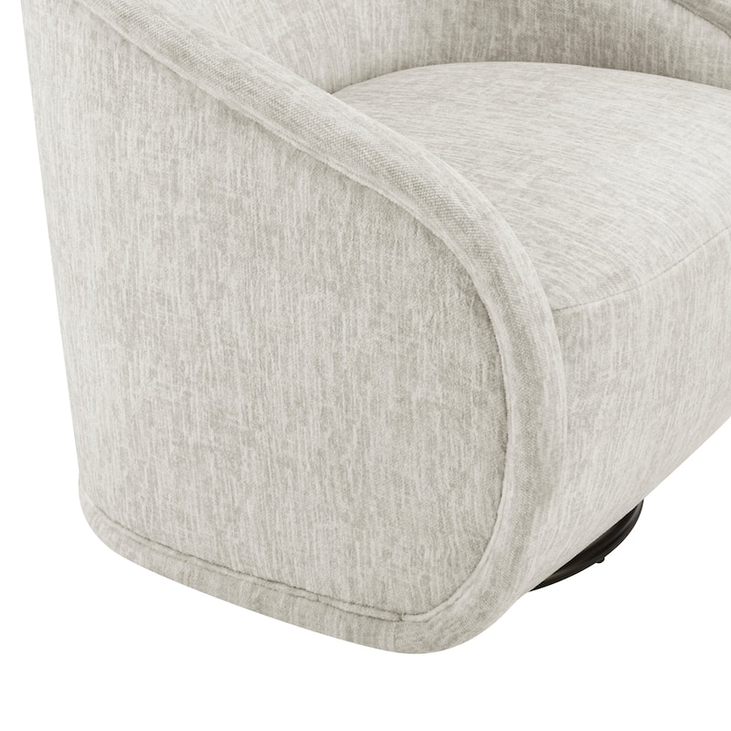 NPD Furniture Margareth Fabric Swivel Accent Arm Chair