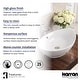 preview thumbnail 6 of 6, Karran Valera 23" Vitreous China Vessel Bathroom Sink in White with Overflow Drain