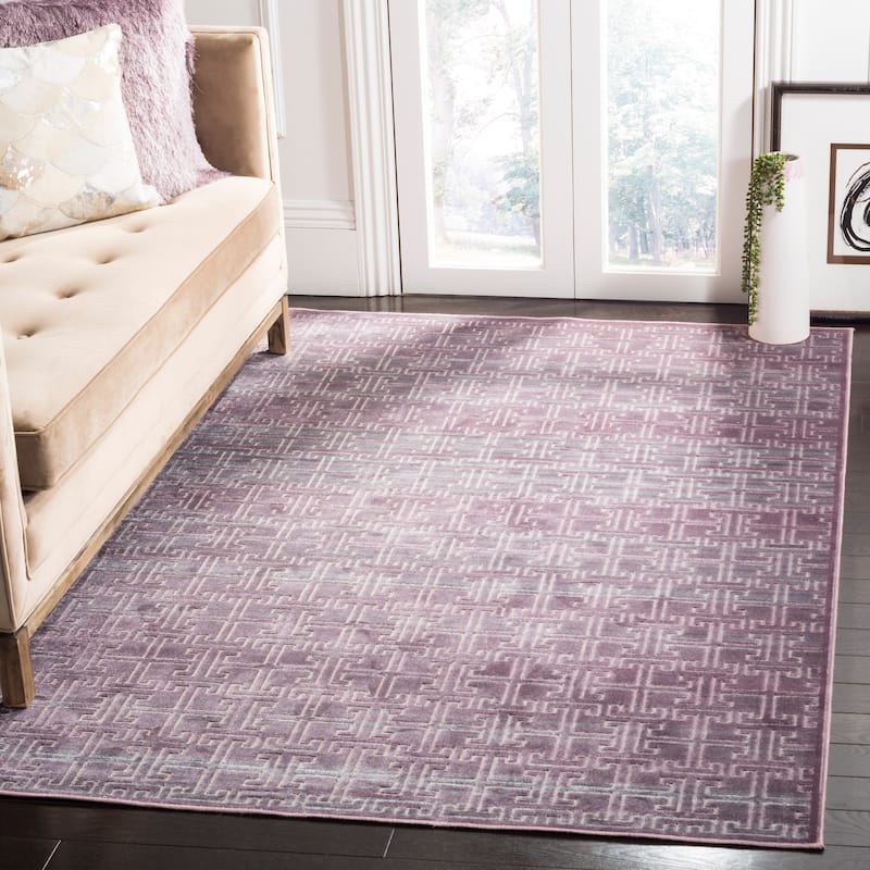 SAFAVIEH Paradise Elenor Modern Viscose Rug - 8' x 11'2" - Mauve/Multi