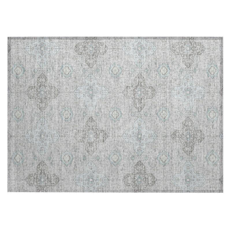 Machine Washable Indoor/ Outdoor Traditional Columbus Chantille Rug