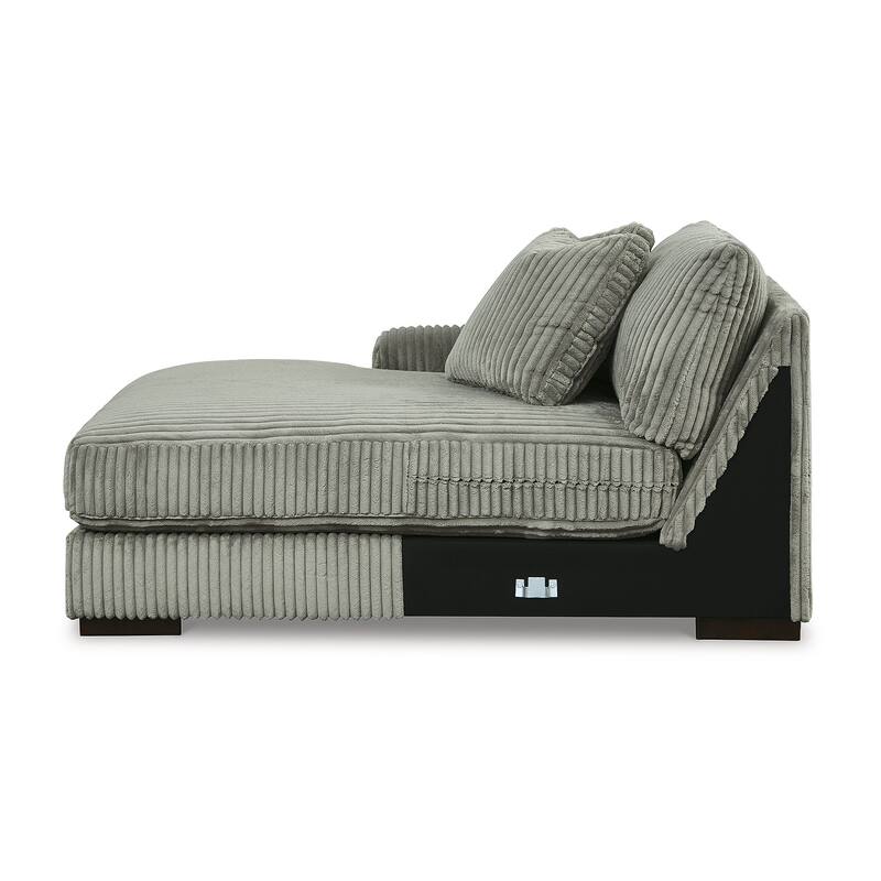 Signature Design by Ashley Lindyn Gray 3-Piece Sectional with Double Chaise - 141" W x 70" D x 38" H