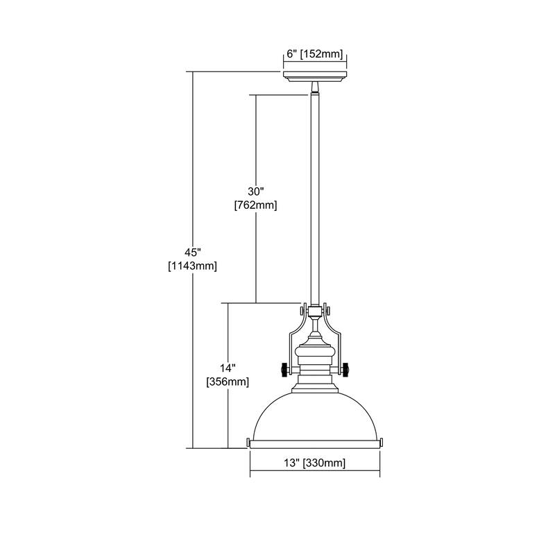 Elk Home Chadwick Satin Brass With Brass Metal Shade 1 Light Pendant