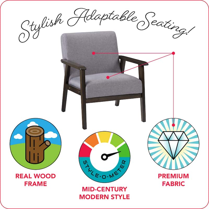 CorLiving Greyson Wood Armchair