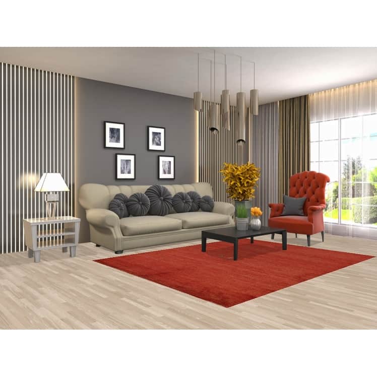 Tribal Gabbeh Persian Rug Handmade Wool Carpet - 5'8"x 7'4"