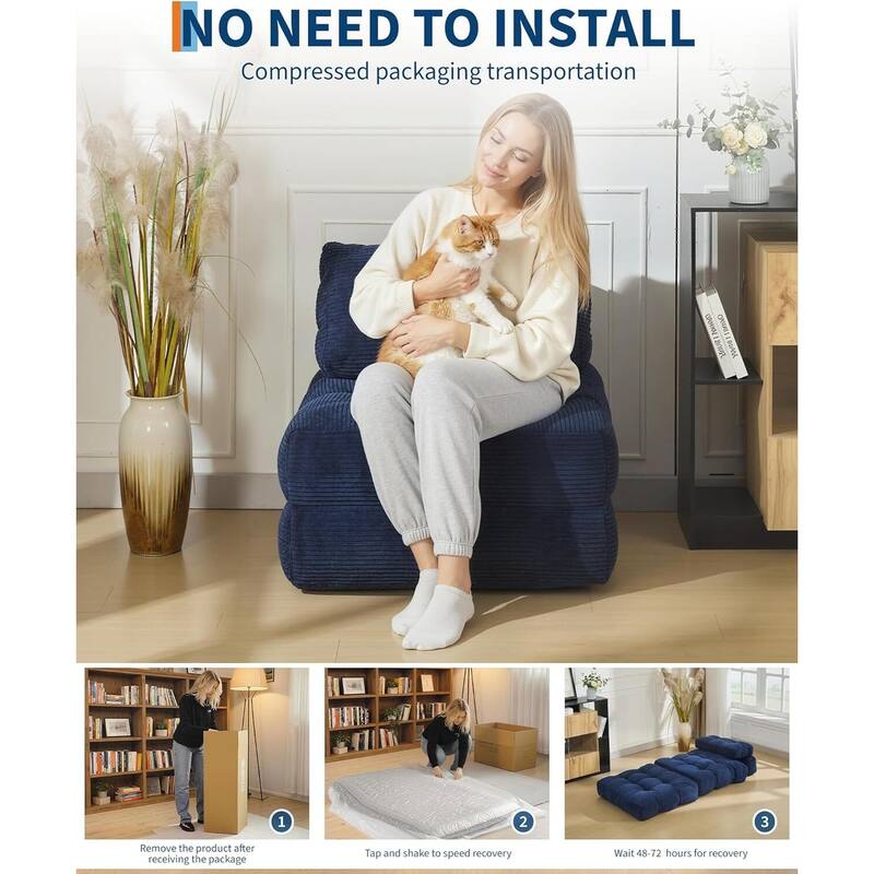 Folding Sofa Bed, Sleeper Chair, with Pillow