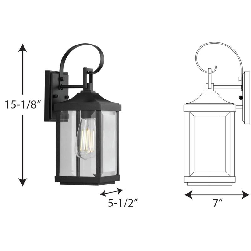 Gibbes Street Collection One-Light Small Wall Lantern - 5.5 in x 7 in x 15.125 in