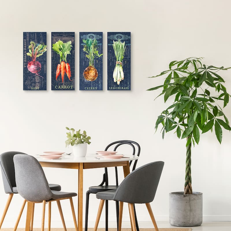 Panel Beets, Panel Carrots, Panel Celery, Panel Lemongrass by Brandi Fitzgerald Canvas Art Prints