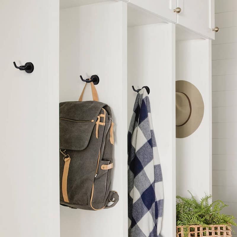 Knob-Hook Double Robe/Towel Hook in Brushed Nickel