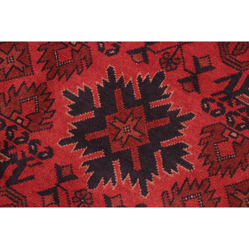 Rustic Biljik Khal Mohammadi Galilea Red/Blue Rug - 5'7'' x 7'8''