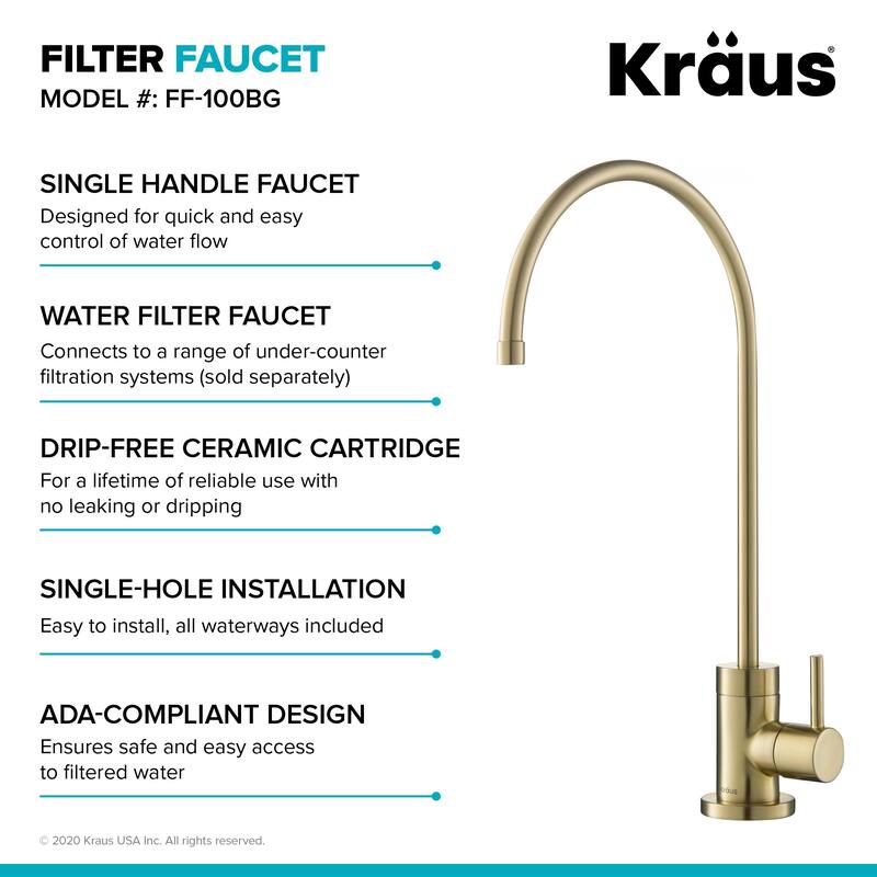 Kraus Purita Drinking Water Dispenser Beverage Kitchen Faucet