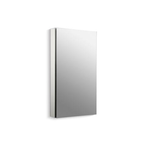 Kohler Catalan 20-1/8" W X 36-1/8" H Aluminum Single-Door Medicine Cabinet With 107 Degree Hinge