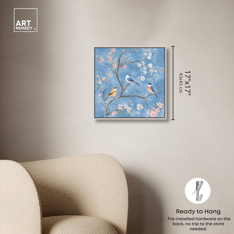 Birds in the Branches II Canvas by Art Remedy