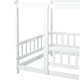 preview thumbnail 14 of 127, Wood Toddler House Bed with Roof Frame and Safety Guardrails Montessori Floor Bed without Slats No Door Houseshaped Platform Bed