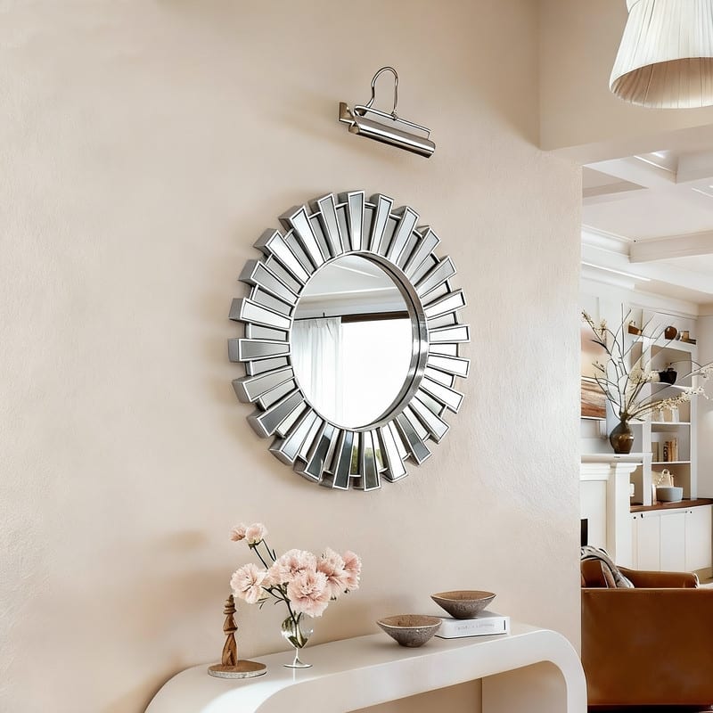 Sunburst Decorative Round Wall Mirror