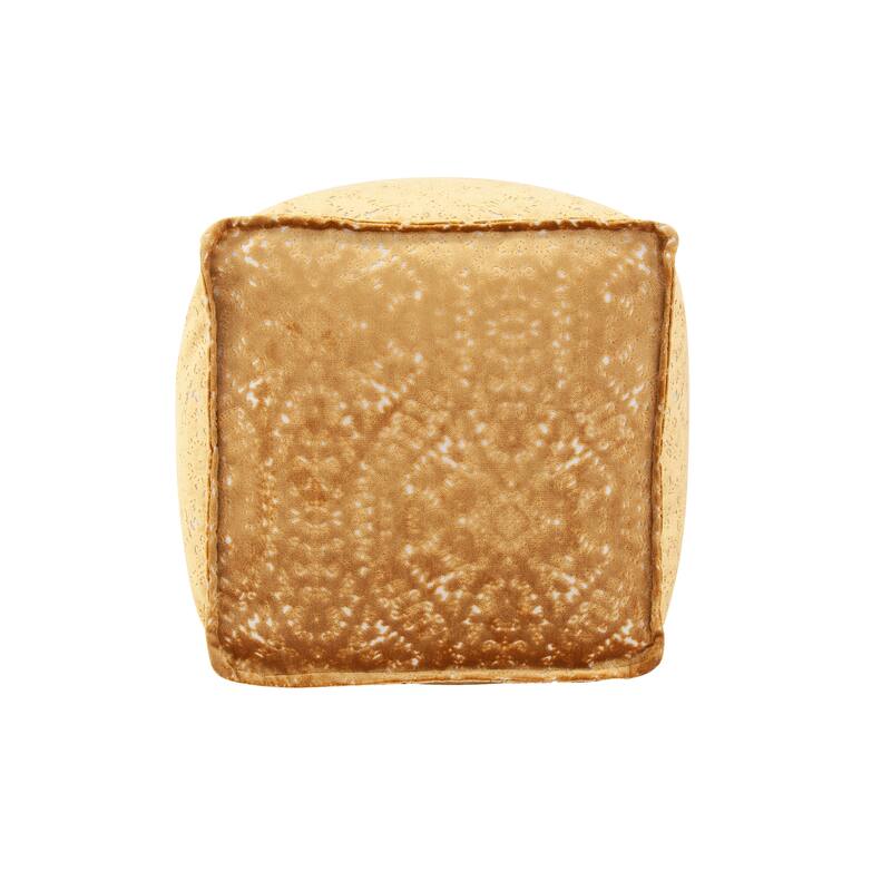 Allan Andrews Square Pouf Pasini Gold