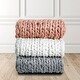 preview thumbnail 4 of 3, Emalia Chunky Knit Polyester Soft Knit Throw