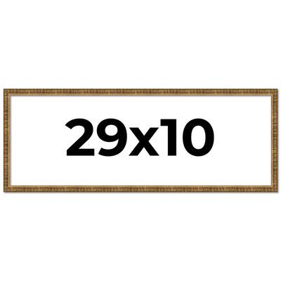 29x10 Frame Gold Solid Wood Picture Frame - Complete Modern Photo