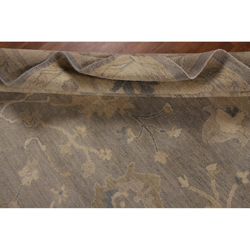 Oushak Turkish Area Rug Hand-Knotted Oriental Wool Carpet - 9'2"x 12'0"