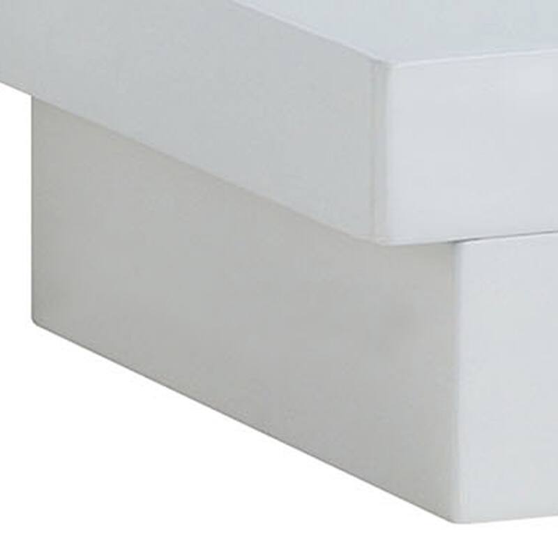 White Finish 23.25 in. W Nightstand with Sturdy Hardware and Ample Storage