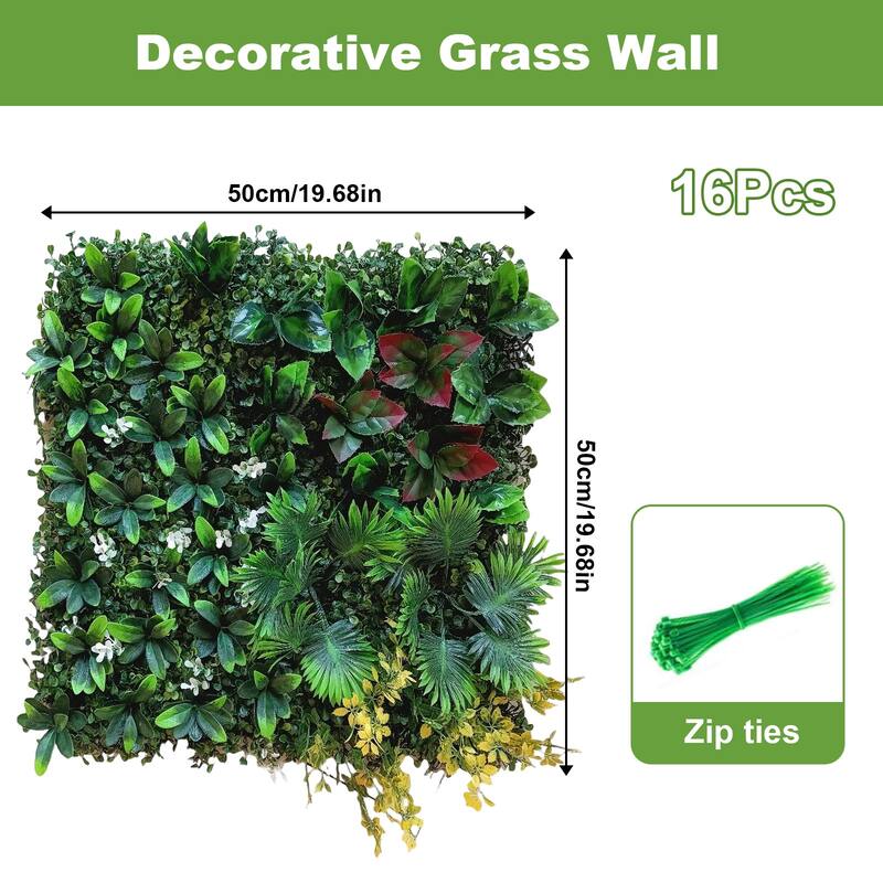 Artificial Grass Wall Panels,20"x 20" for Garden