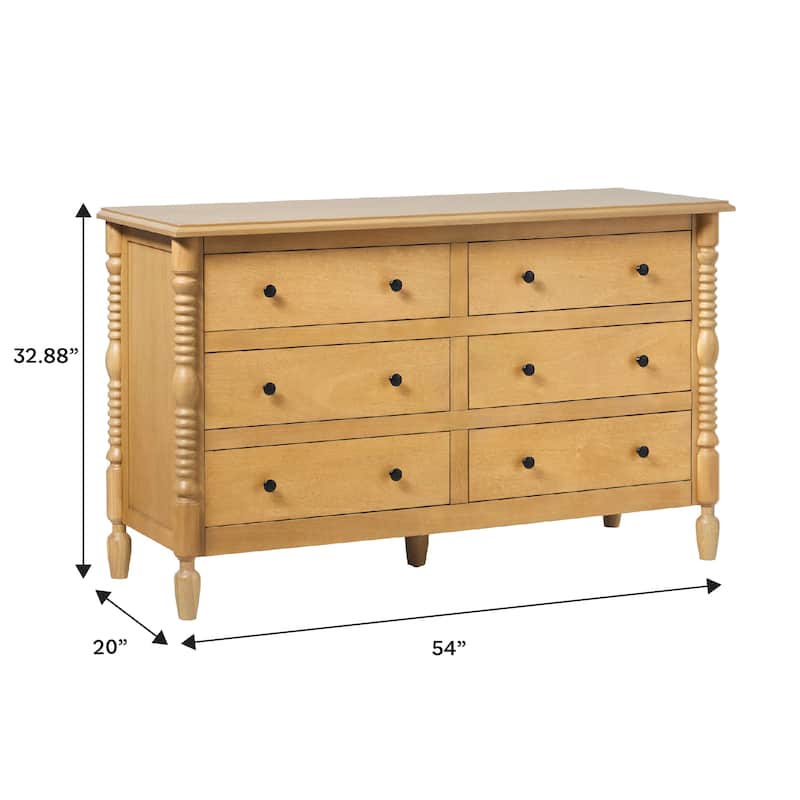 Walker Edison Spindle Dresser and 1-Drawer Nightstands Bedroom Set