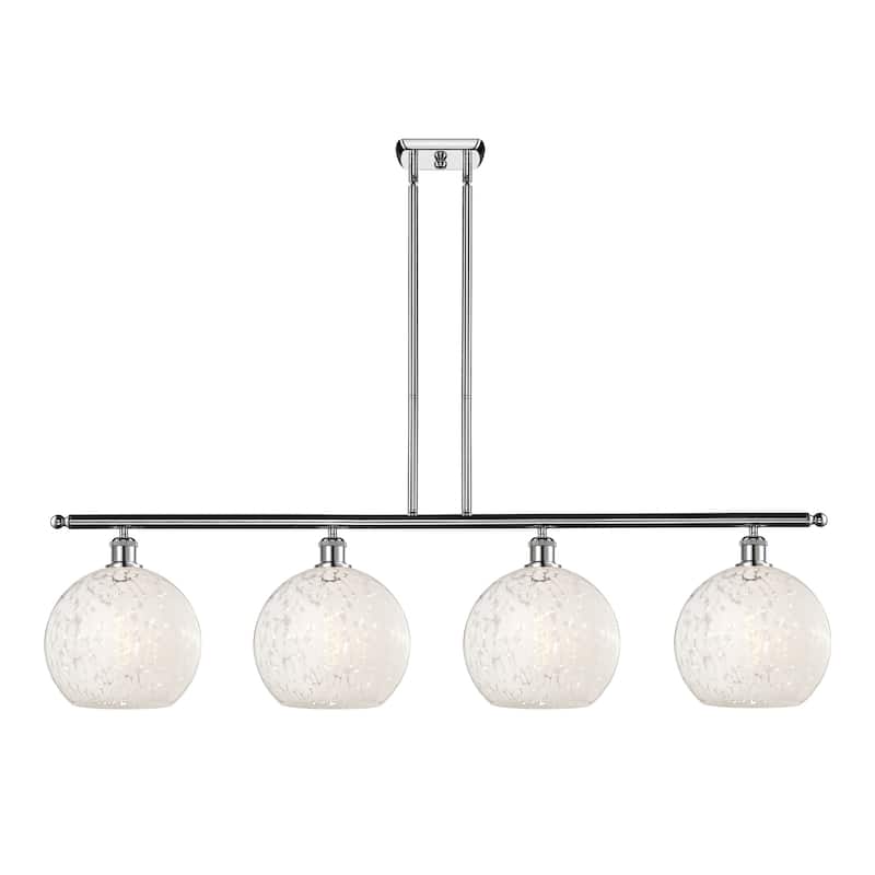 Innovations Lighting 516-4I-13-49-White Mouchette-Indoor Pendant White - Polished Chrome / White Mouchette