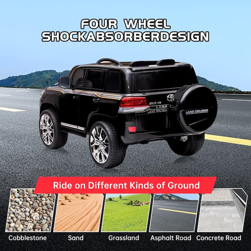 12V Kids Ride On Truck Car, Licensed Toyota Land Cruiser