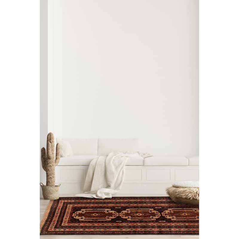 Teimani Brown Rug 3'9" x 6'7" - 3'9 x 6'7