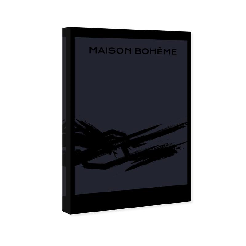 Wynwood Studio Canvas Advertising Maison Boheme Free Stroke Black and Antique White Modern & Contemporary Wall Art Canvas Print