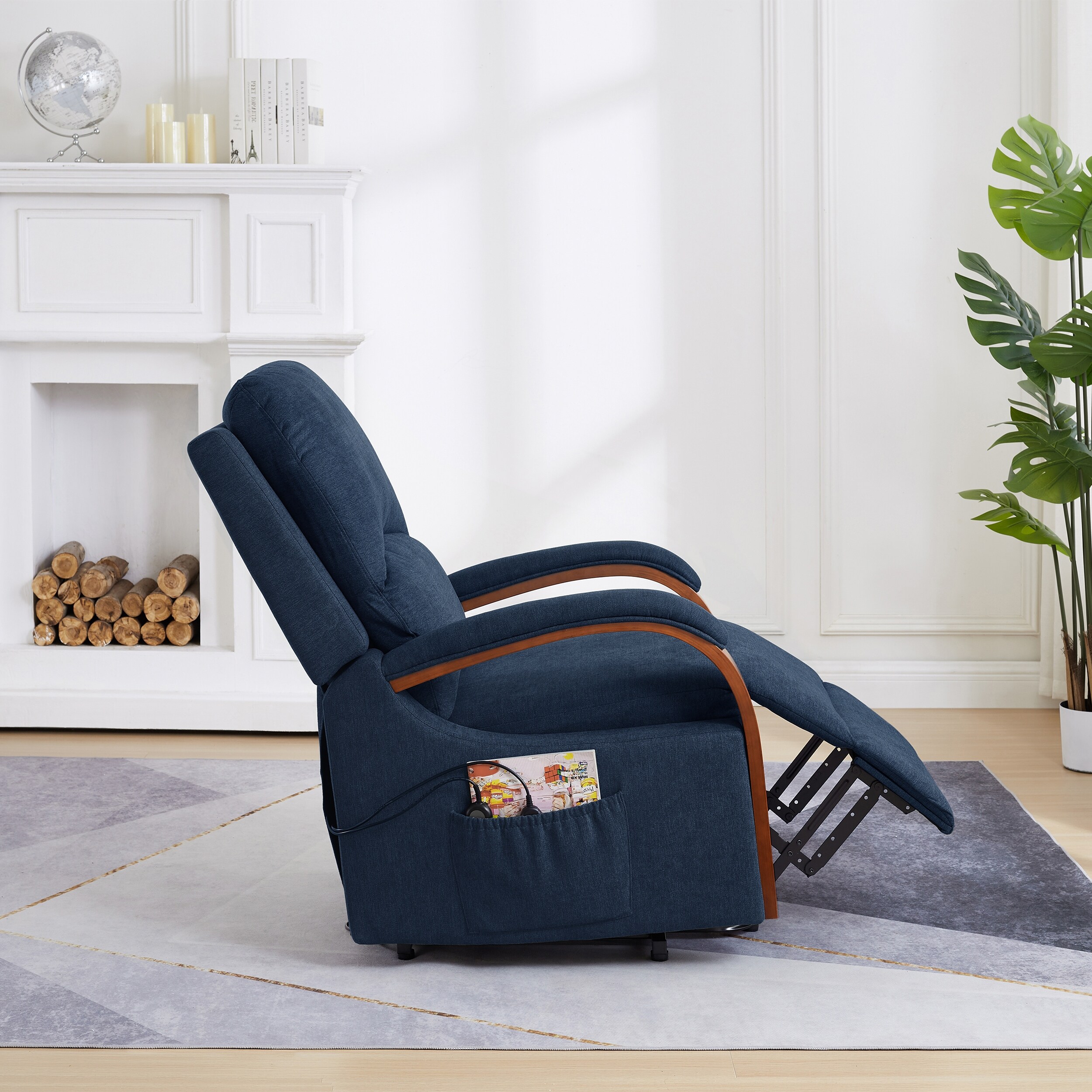 Small blue recliner chair best sale