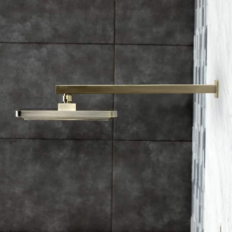 Kingston Brass Claremont 9-5/8-Inch Square Shower Head with Shower Arm