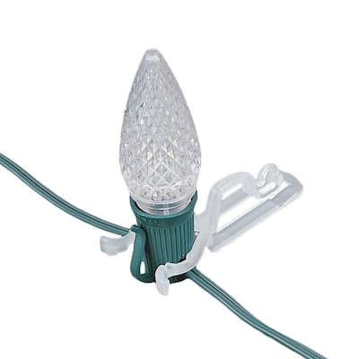 39301 All in One Plus Christmas Light Clip, C9/C7, Mini Icicle Lights, 25 Pack