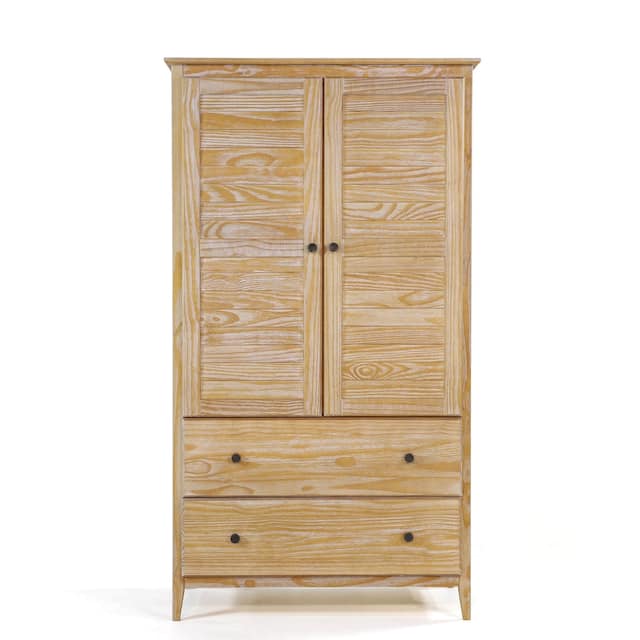 Grain Wood Furniture Greenport 2-door Armoire - Brushed Driftwood