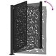 preview thumbnail 39 of 53, vidaXL Garden Gate Black 39.4x49.2" Steel Trace Design