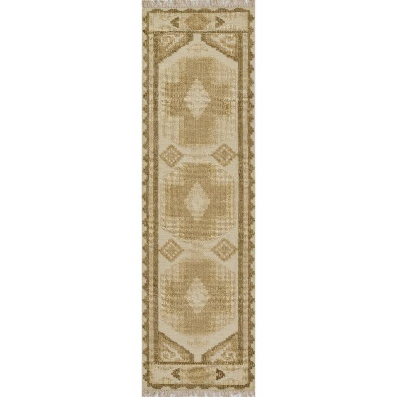 Momeni Bristol Hand Woven Wool and Cotton Area Rug - 2' 3" x 8' - Natural - Runner