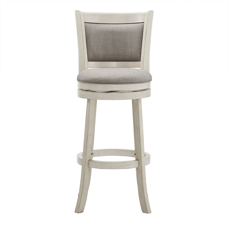 Verona Panel Back Linen Swivel 29-inch High Back Bar Stool by iNSPIRE Q Classic