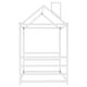 preview thumbnail 17 of 16, House Platform Bed with Roof and Chimney Design, Twin Size - Sturdy Metal Frame for Kids' Room, Black