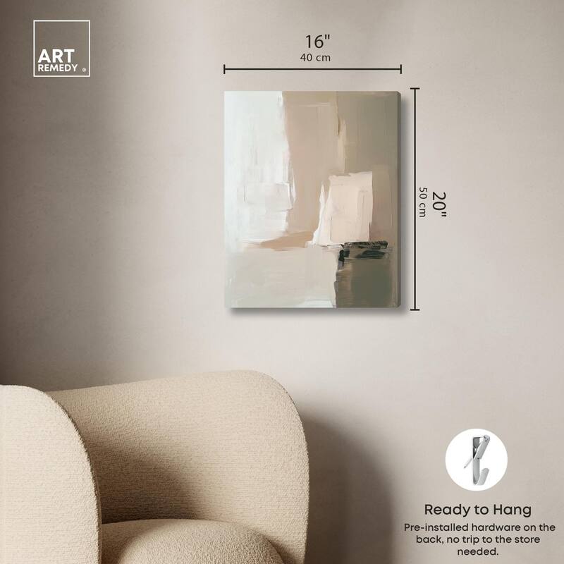 Pale Textured Silence II Canvas by Art Remedy, Gallery Wrapped