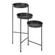 preview thumbnail 58 of 86, Kate and Laurel Finn Metal 3-tier Modern Plant Stand - 16x21x30