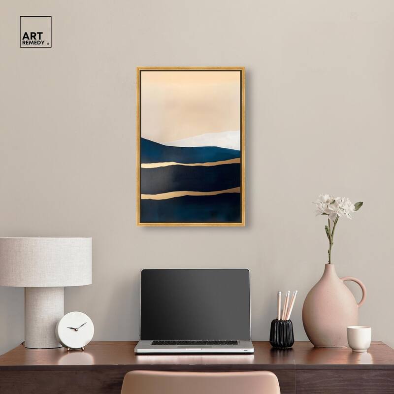 Golden Seam II Canvas by Art Remedy