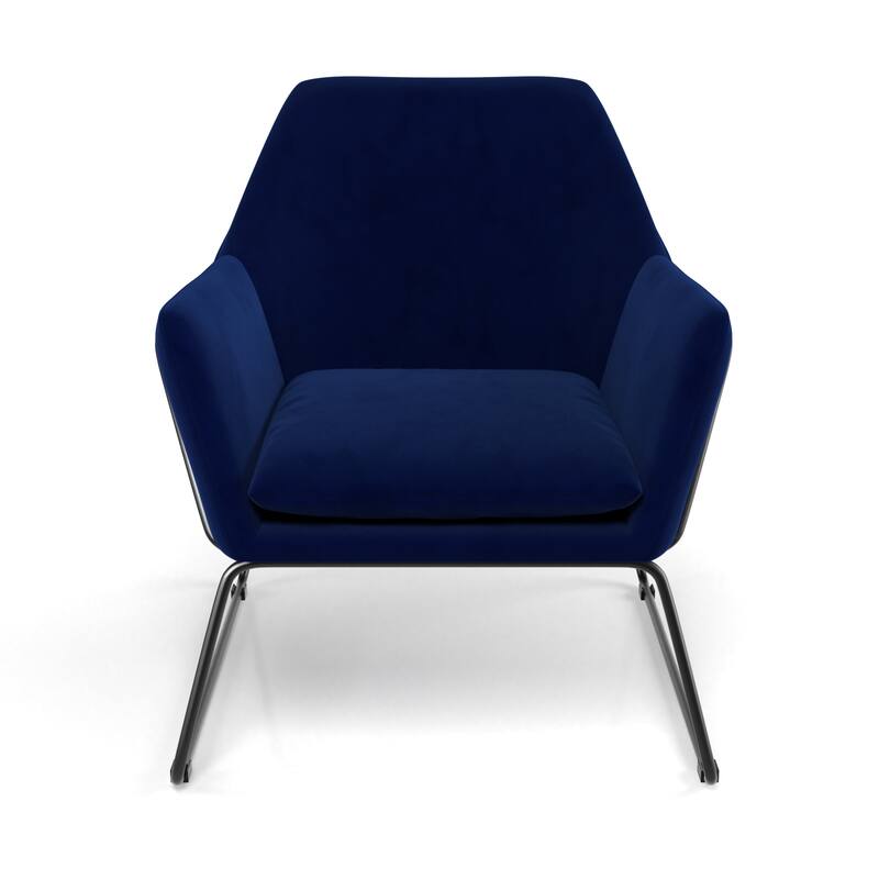 Concord Fabric Accent Chair with Black Powder Coated Sled Base