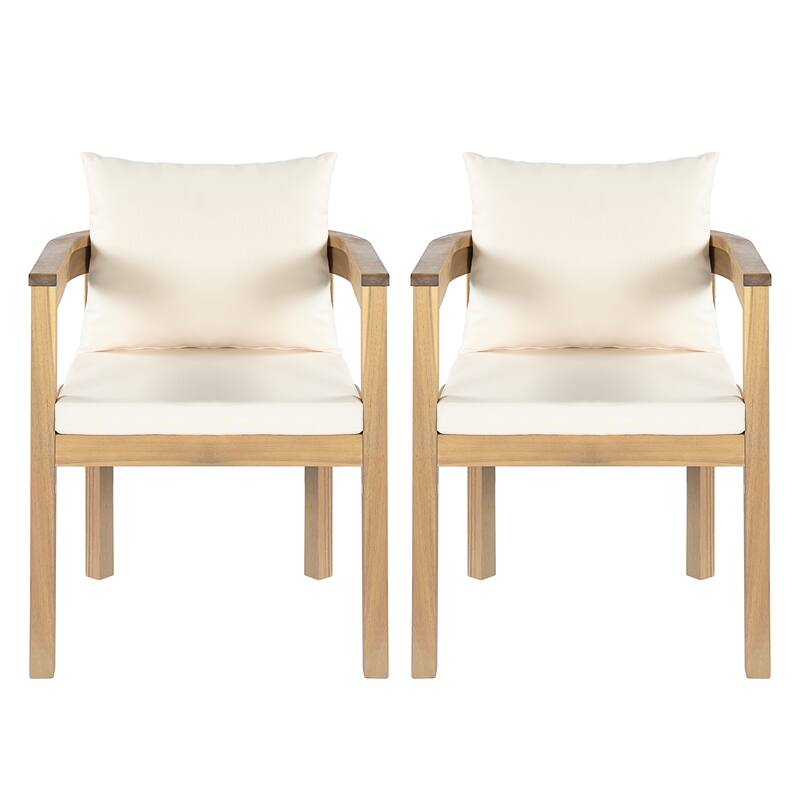 Christopher Knight Home - Carl Acacia Wood Outdoor Chairs (Set of 2)