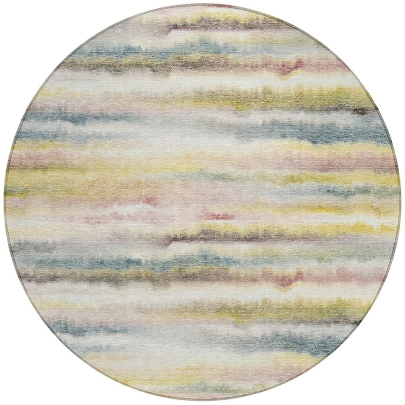 HomeRoots Striped Transitional Rectangle Outdoor Rug